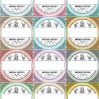 Victorian style spice label stickers, set of 12, 60x60 m"m each, series 1 - Image 7