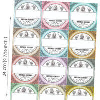 Victorian style spice label stickers, set of 12, 60x60 m"m each, series 1 - Image 8